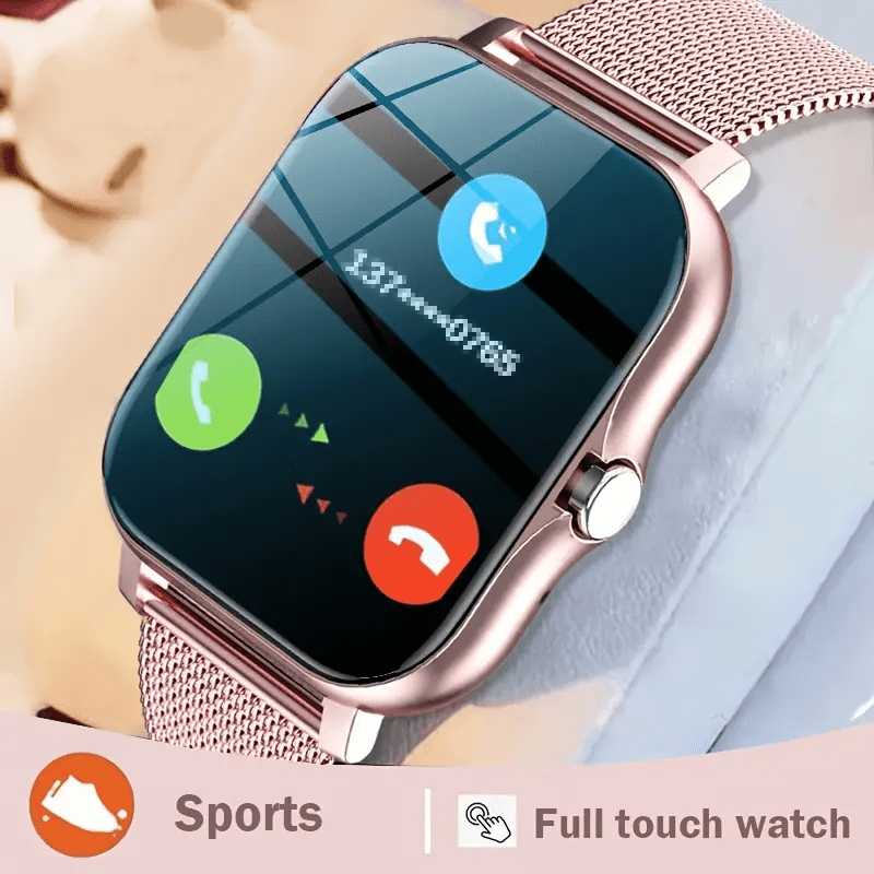 Smartwatch Elegante com Ecrã Tátil Completo e Chamadas Bluetooth