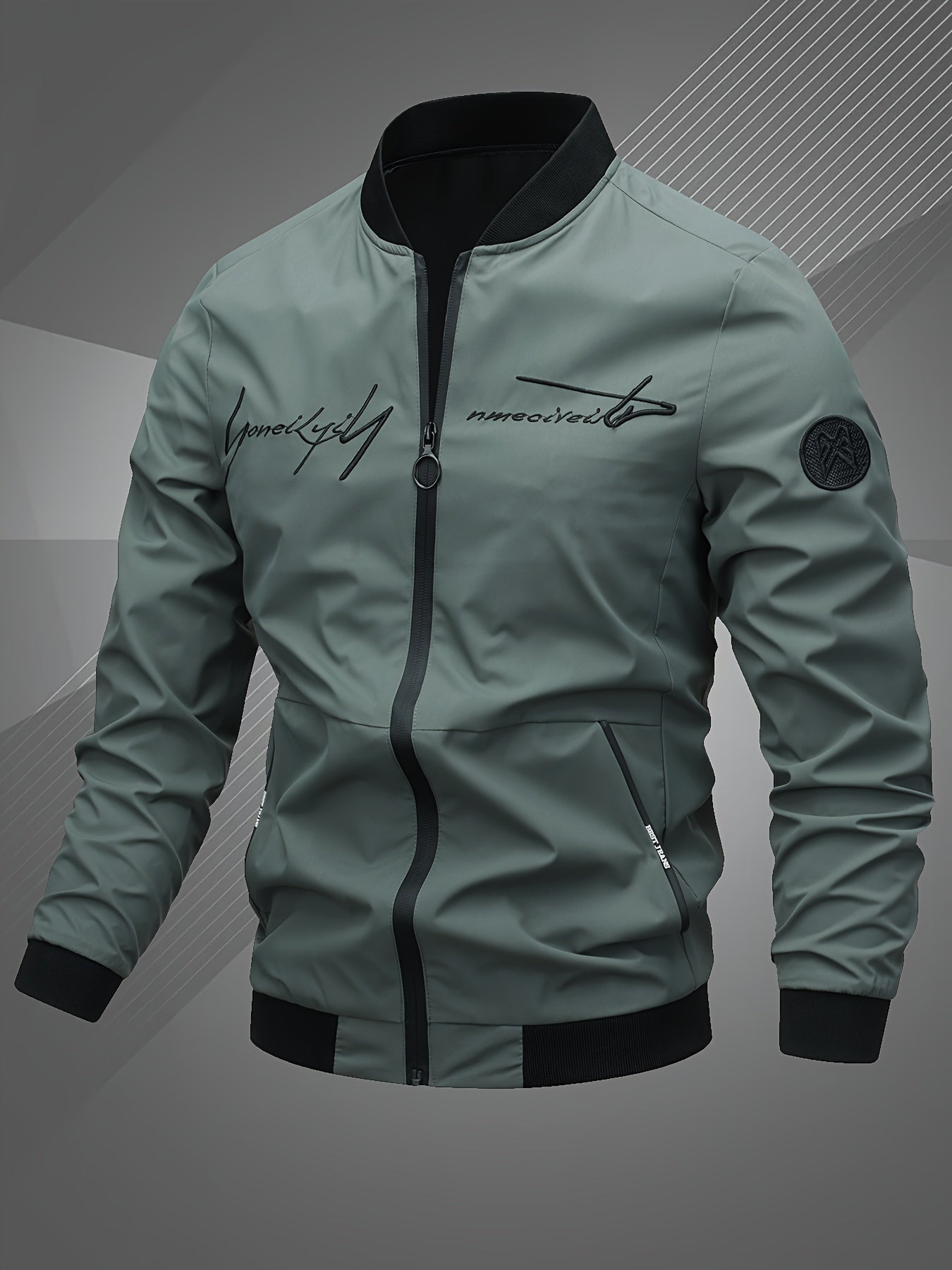 🧥 Jaqueta Bomber Masculina Casual com Bordado - Estilo e Conforto para o Dia a Dia! 🧥