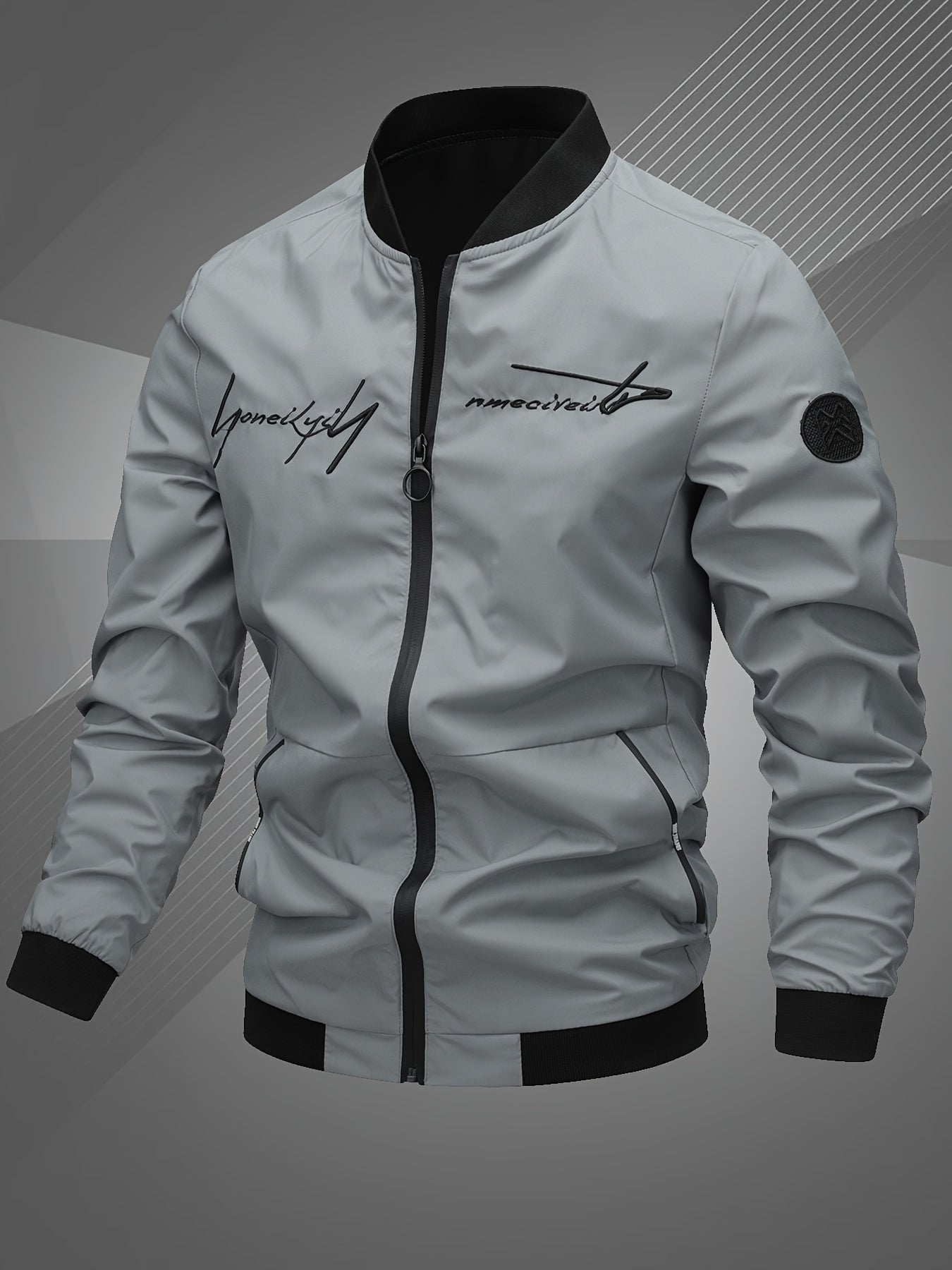 🧥 Jaqueta Bomber Masculina Casual com Bordado - Estilo e Conforto para o Dia a Dia! 🧥