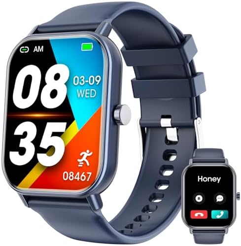 Smartwatch 1,85'' com Chamadas, 100 Modos Desportivos, IP67 - Homem e Mulher