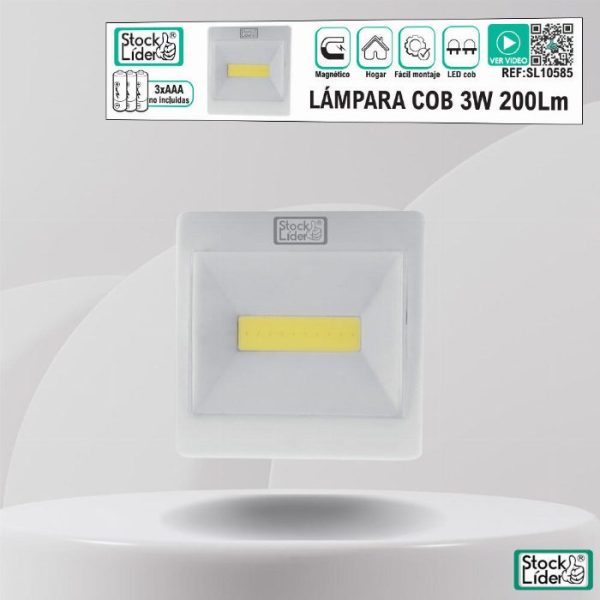 Candeeiro COB 3W 200Lm