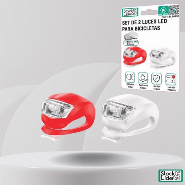 Conjunto de 2 luzes LED para bicicletas