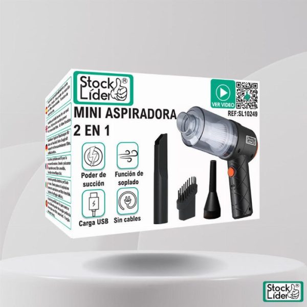 Mini aspirador 2 em 1