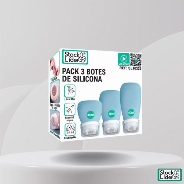 Pack de 3 frascos de silicone