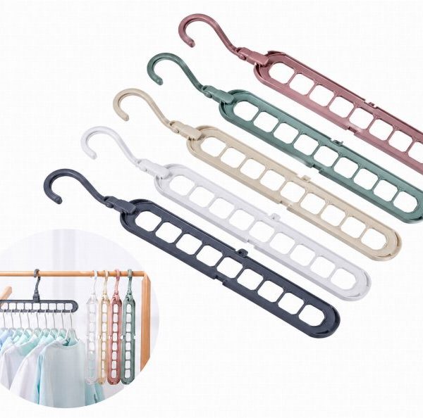 Pack de 5 cabides multifuncionais para poupar espaço