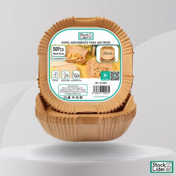 Papel quadrado para fritadeira a ar