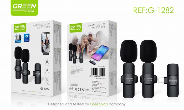 Microfones sem fio Type-C