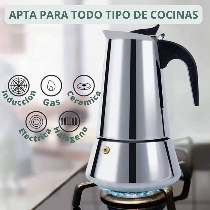 Máquina de café de aço inoxidável italiana 9 copos Indução