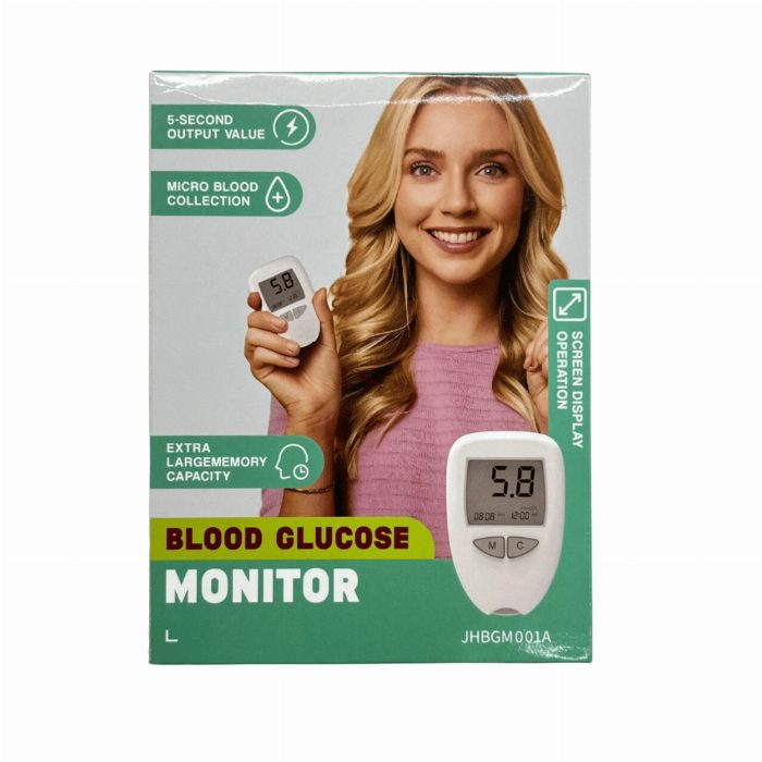 Medidor digital de glicose no sangue com 50 alongamentos e lanquetes estéreis