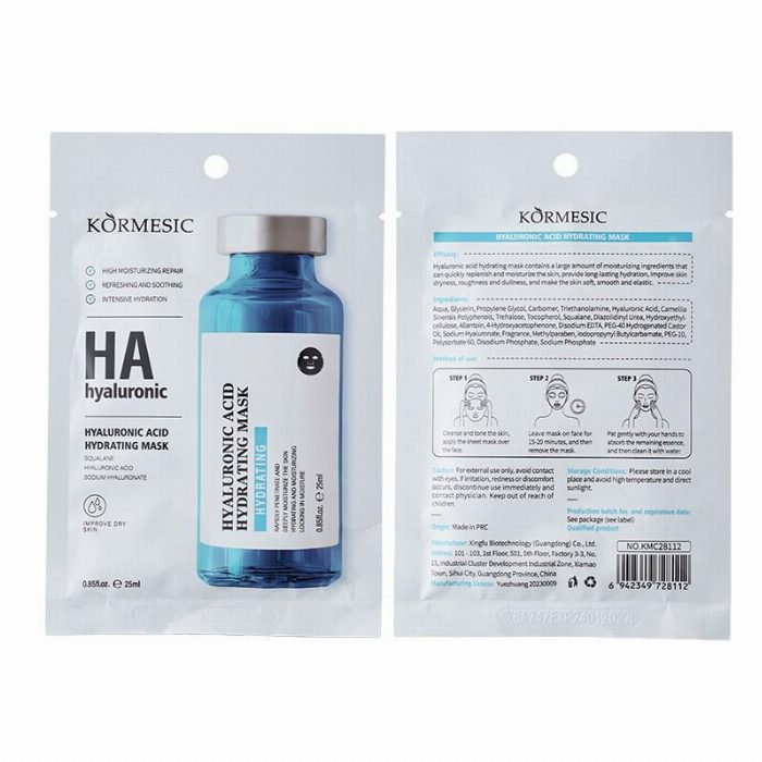 Máscara com ácido hialurónico 25ml