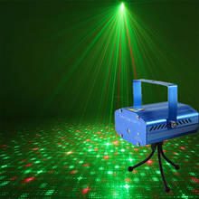 Projetor de luz LED para palco, minilights de laser ativado por som, comando, Flash para DJ