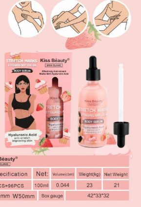 Anti-Stretch Straits Ácido Hialurónico e Morangos 100 ml Kiss Beauty