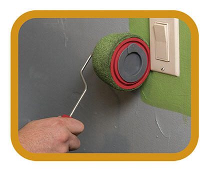 Rolo de pintura recarregável com vara extensível para áreas difíceis