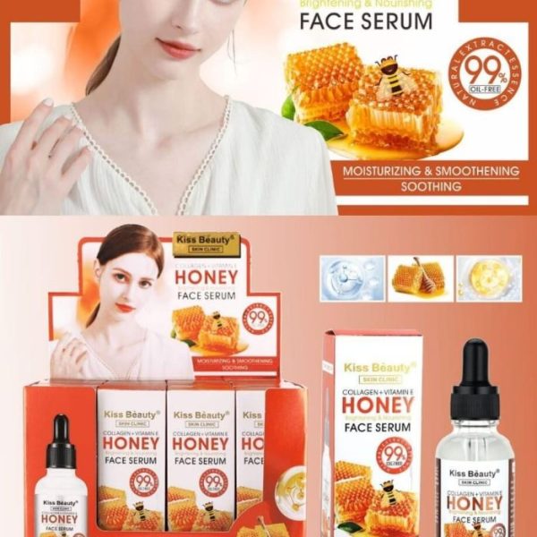 Sérum facial com colágeno + vitamina E + mel 30ML Kiss Beauty