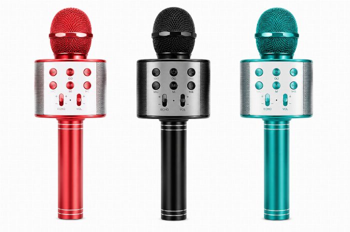 Microfone portátil Bluetooth Karaoke com coluna