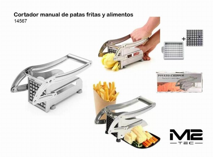 Cortador manual de batatas fritas e comida