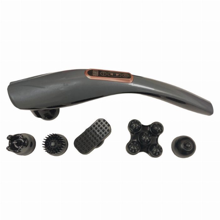 Massageador portátil elétrico com 6 cabeças de massagem, 10 engrenagens e 12 modos