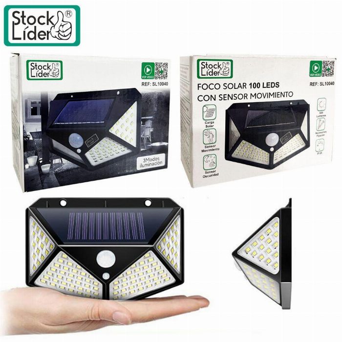 Pack x 3 pcs 100 LEDS luz solar