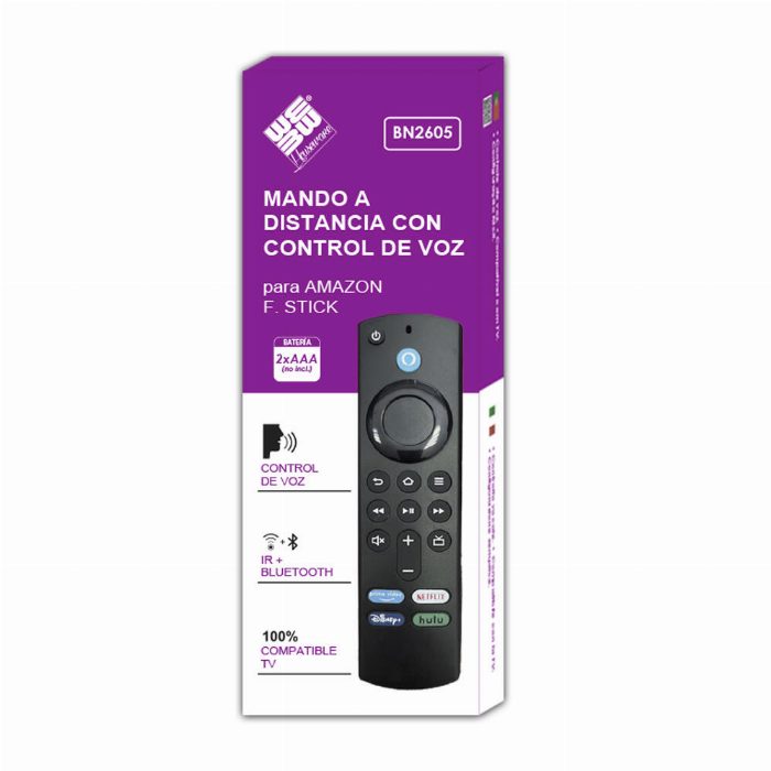 Comando à distância com controlo de voz para Amazon Fire TV Stick