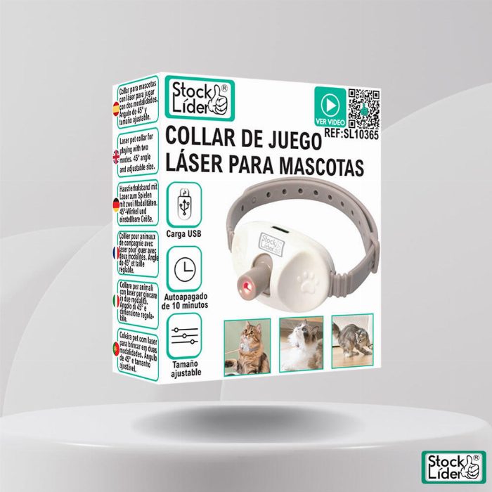 Coleira de jogo com laser para animais de estimação