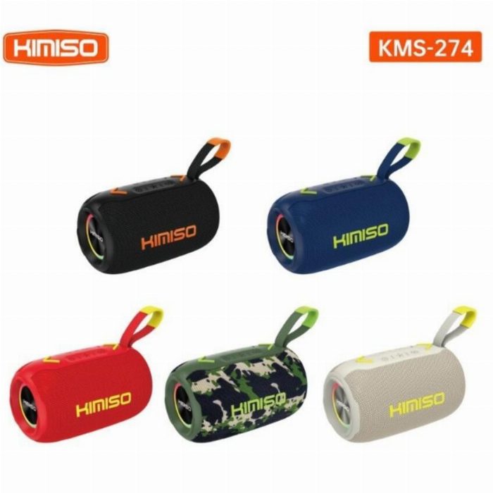 Coluna sem fio portátil, BAIXO EXTRA, Bluetooth 5.3, Poder 10W, TWS, 2400mah KMS-274 Kimiso