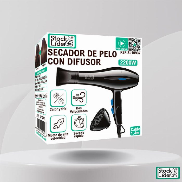 Secador de cabelo com difusor