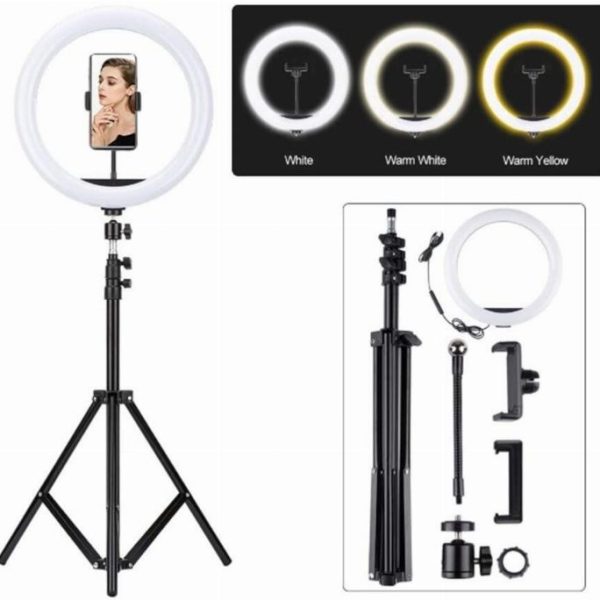 Anel de luz 26CM. + tripé 2.10M