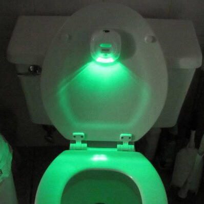 Luz conduzida para água, tampa da sanita com sensor de movimento