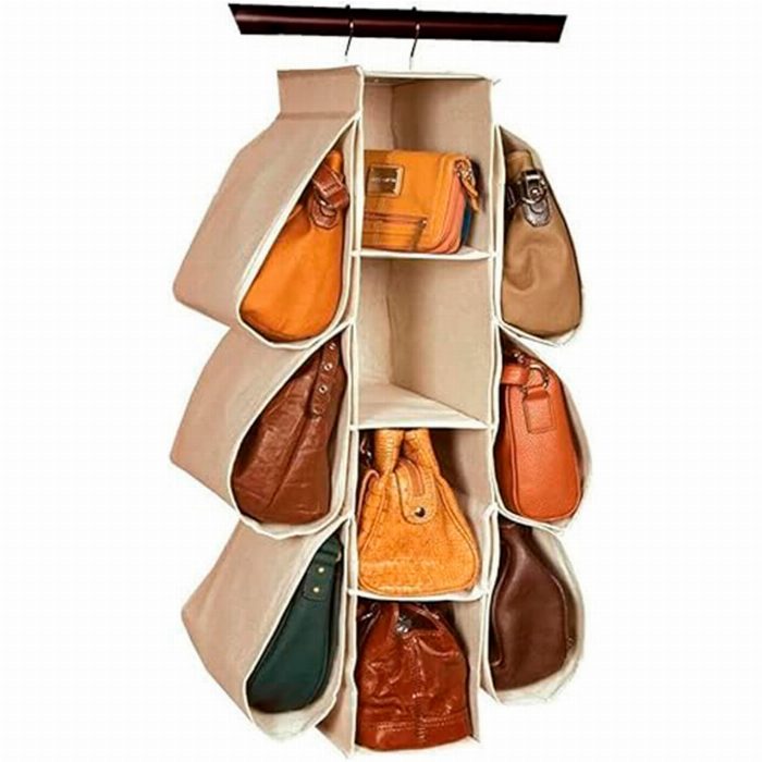 Wardrobe Hanger Organizer 10 Sacos Economia de espaço dobrável