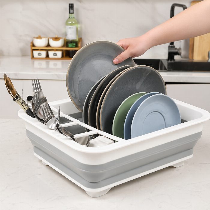Pratos dobráveis compactos para cozinha