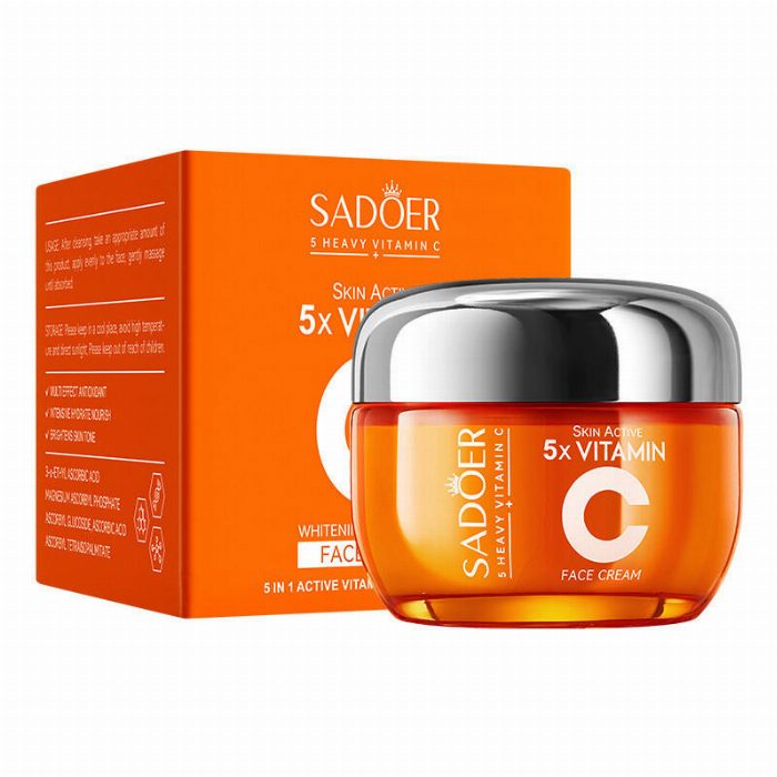 5 em 1 Creme facial de clareamento esclarecedor com vitamina C ativa + niacinamida