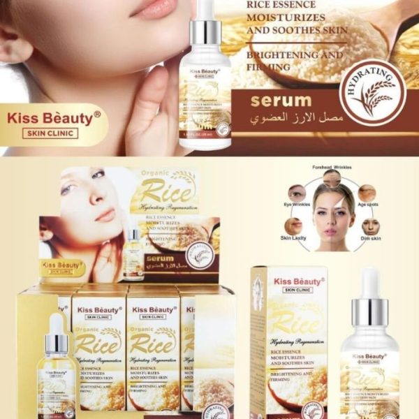 Sérum facial com essência de arroz 30ML Kiss Beauty