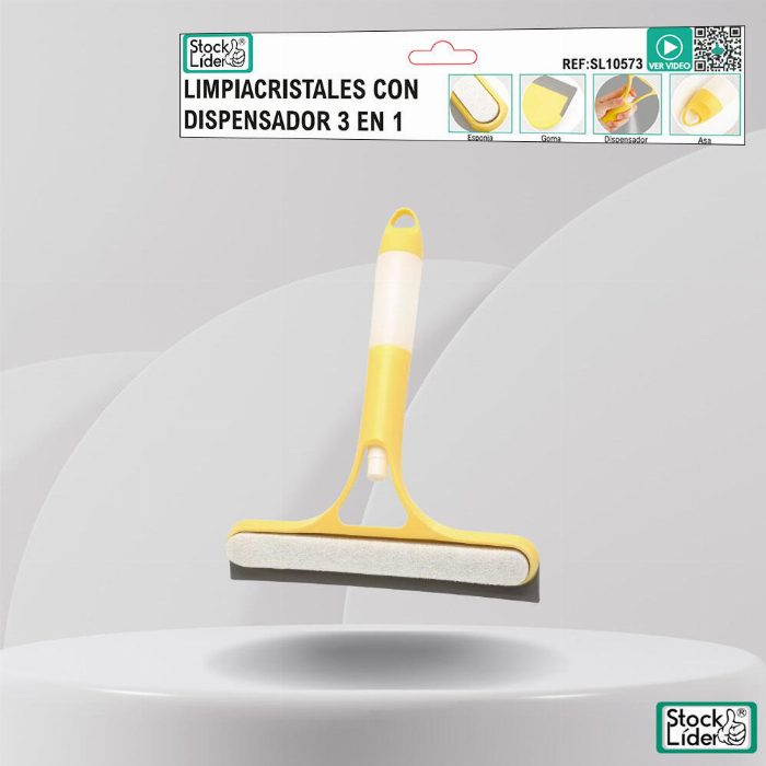 Limpador de vidro com 3 em 1 dispensador