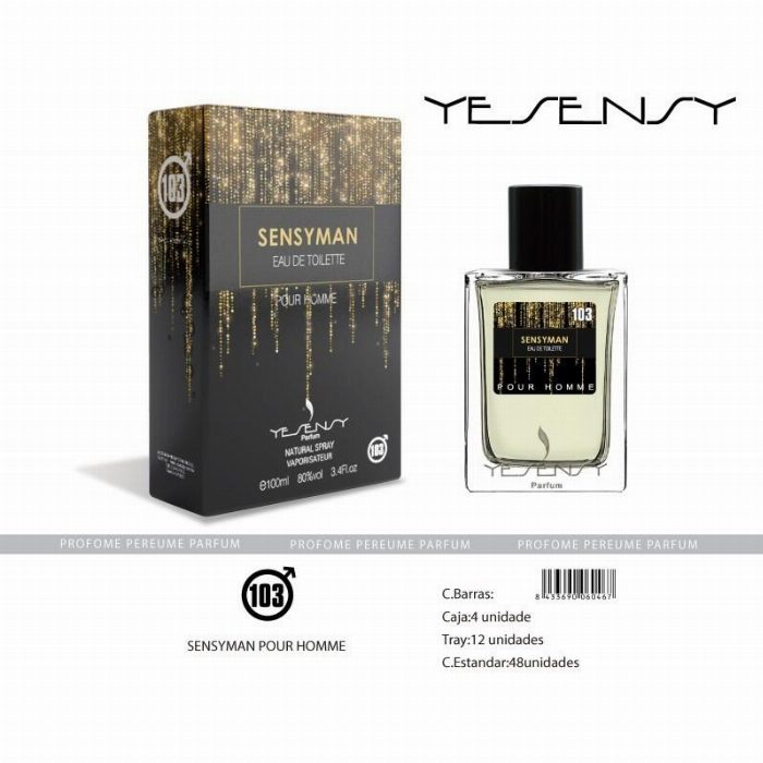 Perfume Eau de Toilette pour Homme 100ml Sensyman