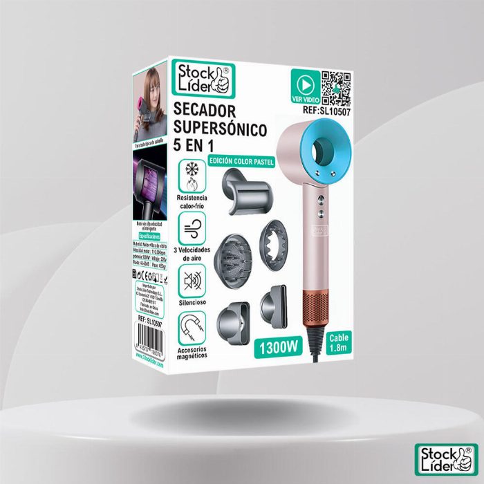 Secador supersónico 5 em 1 edição cor pastel