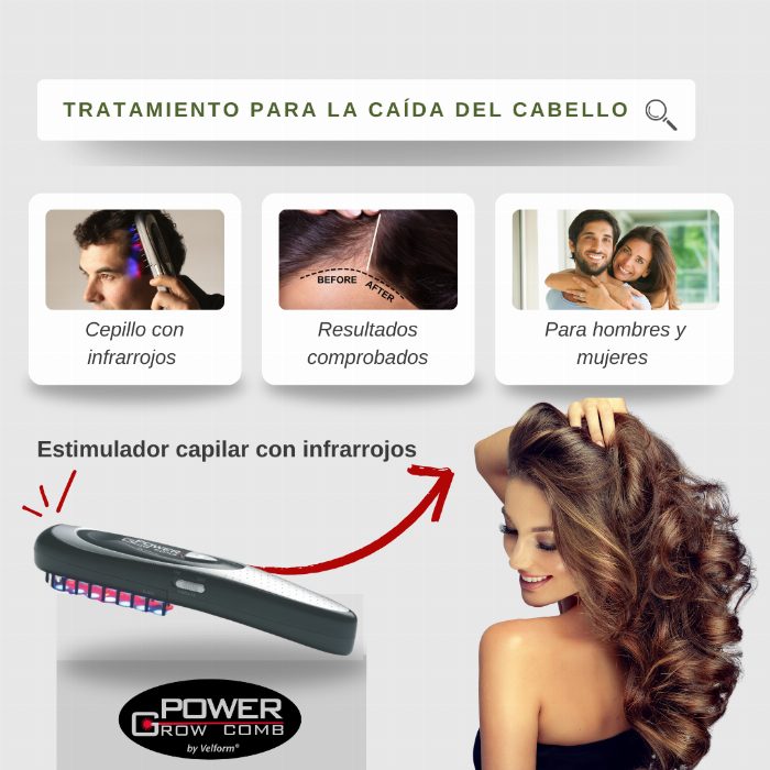 Pente infravermelho e laser para o crescimento e perda de cabelo