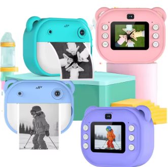Câmera infantil instantânea com impressora integrada