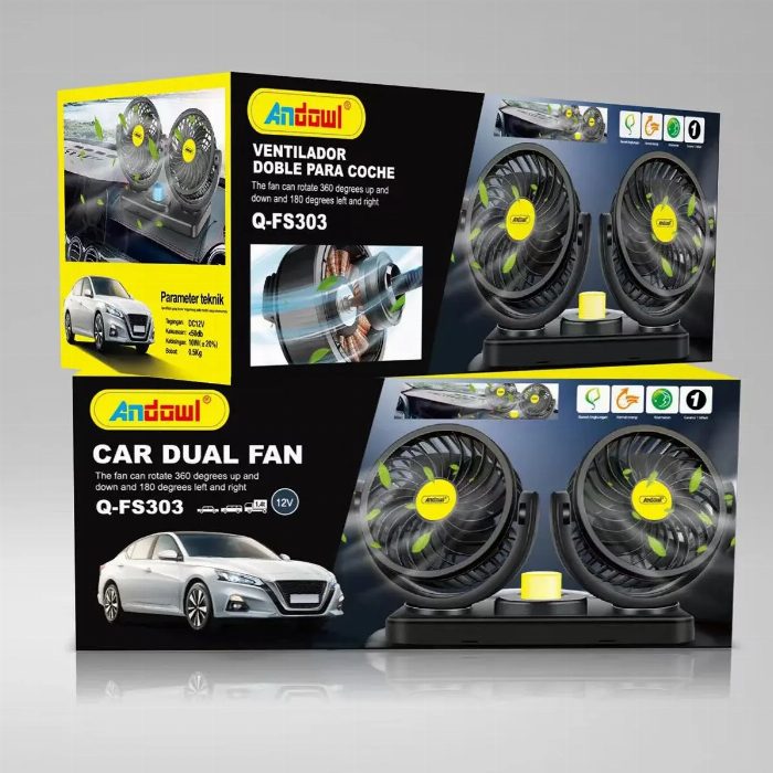 Ventilador duplo para carro