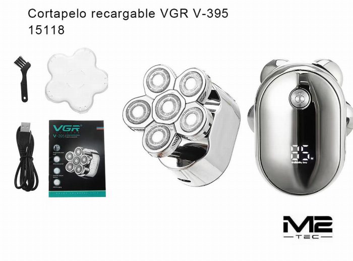 Máquina de barbear recarregável com 6 lâminas