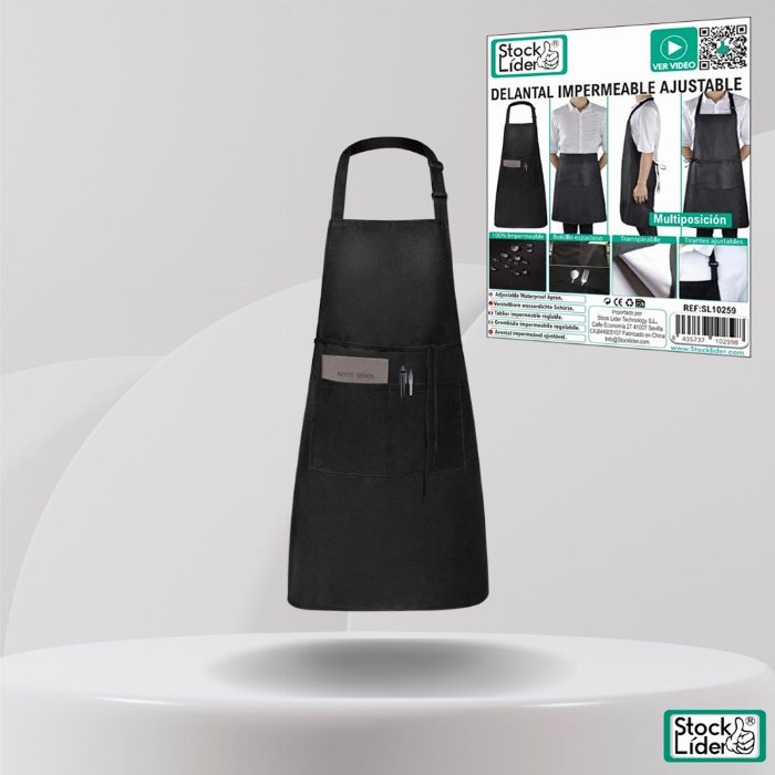 Avental impermeável ajustável PACK 6 UNIDADES