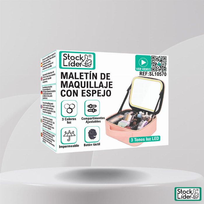 Caixa de maquilhagem com espelho