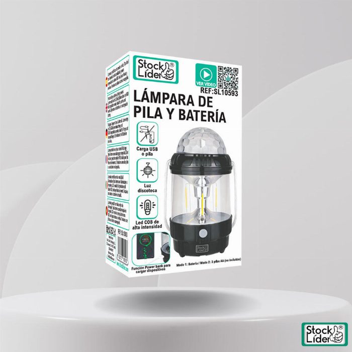 Candeeiro de pilha e bateria