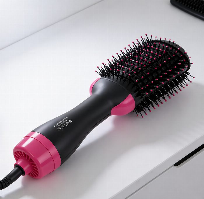 Escova de secador de cabelo 3-em-1 com tecnologia de turmalina