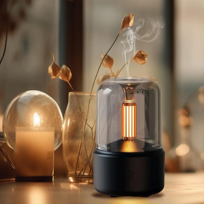 Humidificador de aromaterapia com luz ambiental