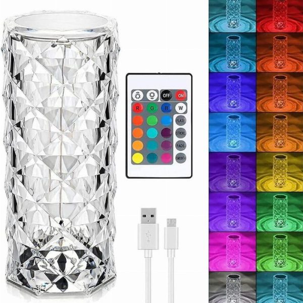 Lâmpada de toque multicolor