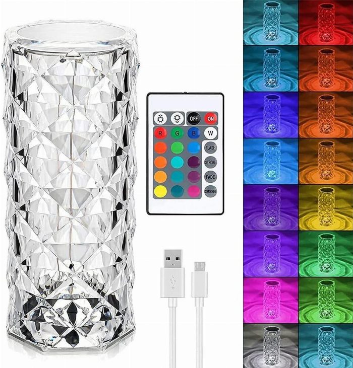 Lâmpada de toque multicolor