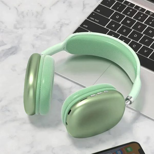 Auriculares Bluetooth verde sem tampa