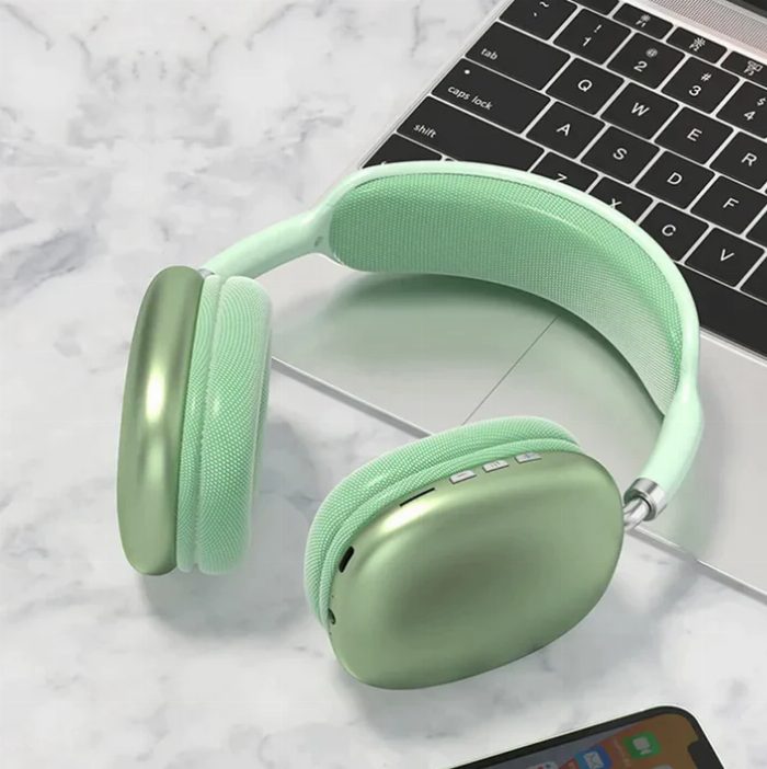 Auriculares Bluetooth verde sem tampa