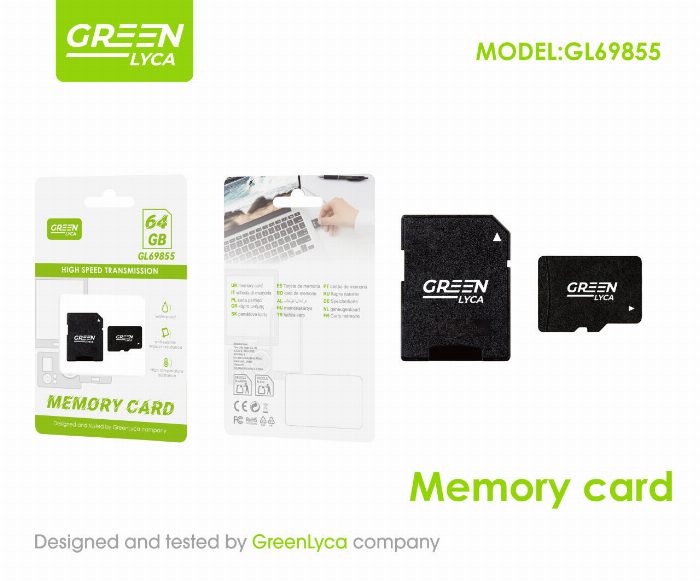 Cartão SD de 64GB para fotos, vídeos e arquivos