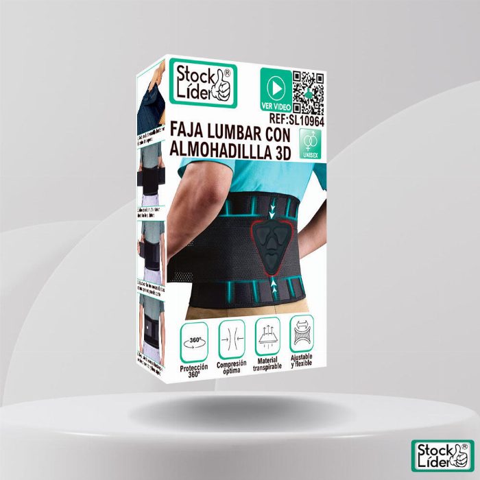 Faixa lombar com almofada 3D